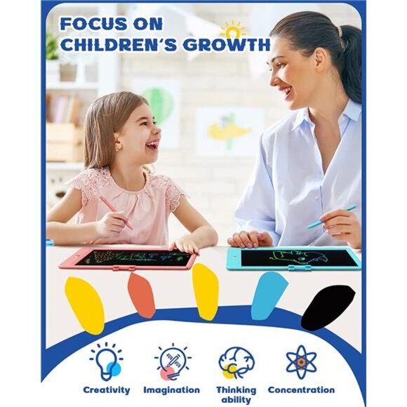 Toys for 3-6 Years Old Girls Boys, LCD Writing Tablet 10 Inch Doodle Board - Picture 4 of 6